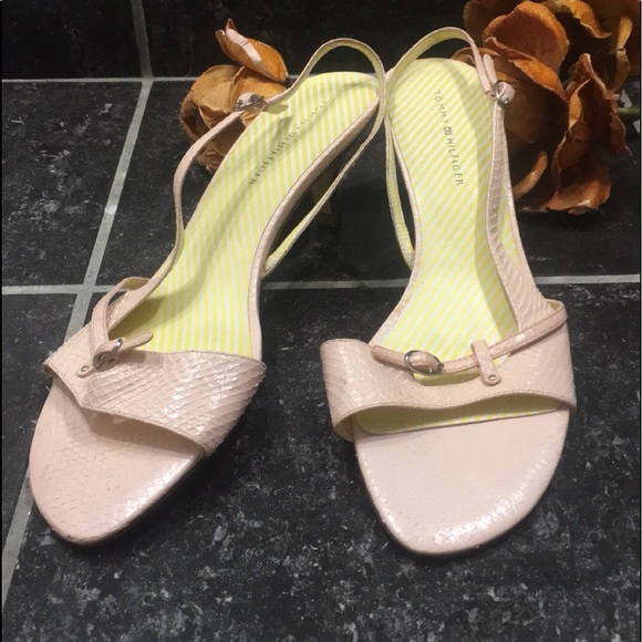 Tommy Hilfiger Shoes - 🛍👠Tommy Hilfiger Pink Side Sling Heels